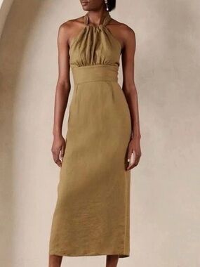 Banana Republic | Dresses | Banana Republic Red Halter Maxi Dress | Poshmark